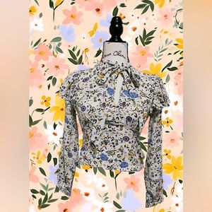 *New* Zara floral long sleeve top